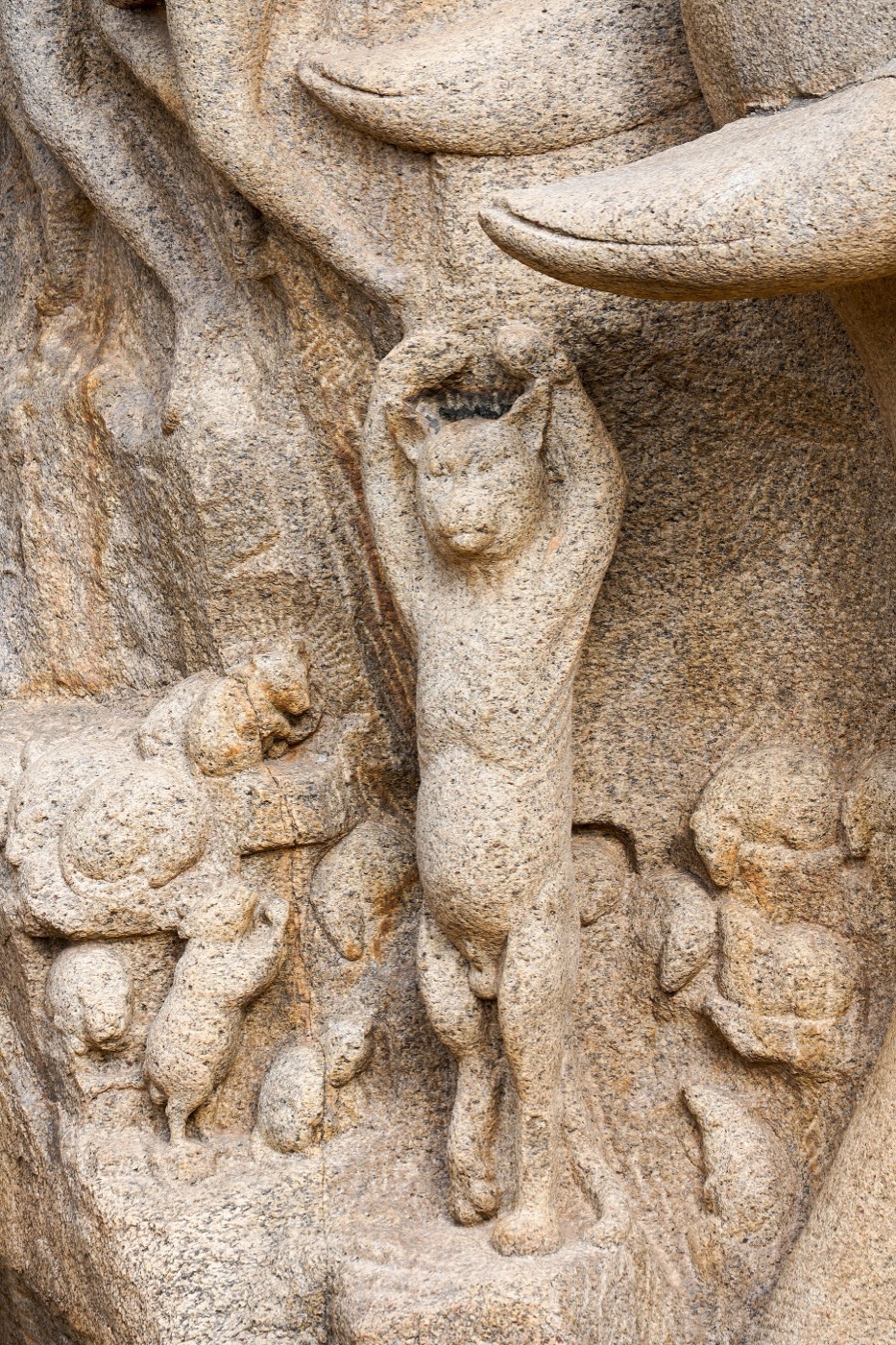 Arjuna's Penance — one of the largest open-air bas-reliefs on Earth.