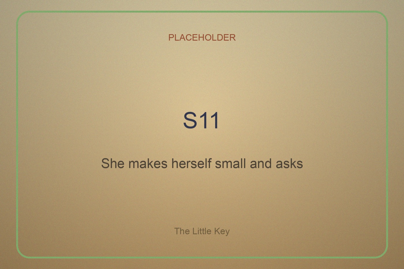 The girl lies flat on the floor, making herself small, the window and the cupboard both open behind her, her open empty hand resting on the carpet — not grabbing, offering.